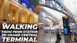 Walking NYC  Penn Station to Times Square amp Grand Central Terminal July 2021 [upl. by Otirecul]