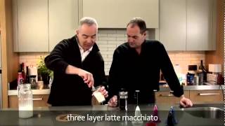 aerolatte  milk frother makes three layer caffè latte macchiato [upl. by Ellednahs541]