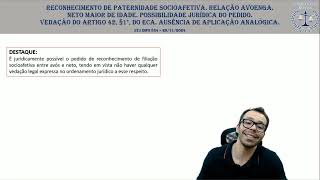 STJ INFO 834 paternidade socioafetiva e adoção [upl. by Hoffer161]