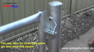 Gate Latch 2 way for round pipe and square [upl. by Attenhoj262]