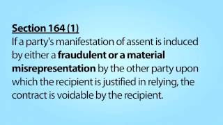 23 Contracts Misrepresentation [upl. by Phillips]