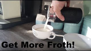 How to Get More Froth from Your Nespresso Coffee Aeroccino  Nespresso tips and help [upl. by Halihs679]