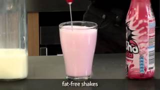 How to make a fat free milkshake using an aerolatte milk frother [upl. by Hey]