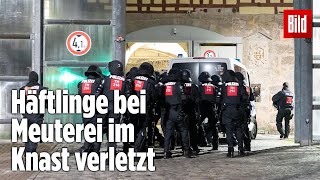 Gefängnismeuterei Polizei stürmt Knast in Thüringen  JVA Untermaßfeld [upl. by Enert]